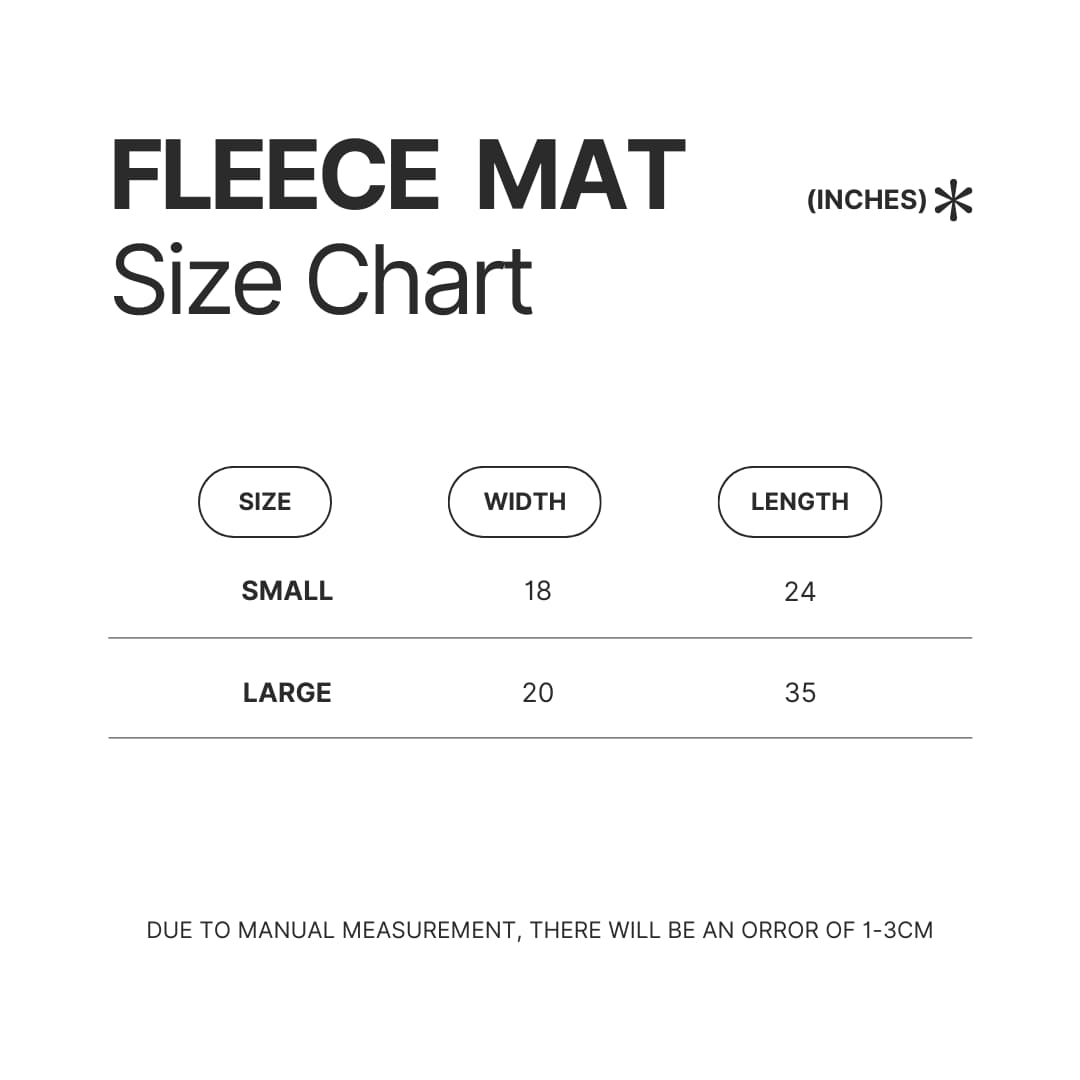 Fleece Mat Size Chart - Ken Carson Shop