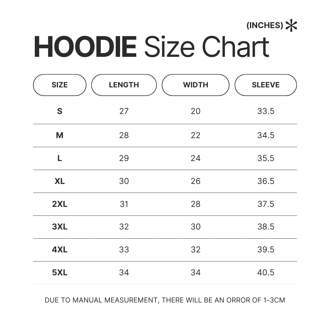 Hoodie Size Chart - Ken Carson Shop