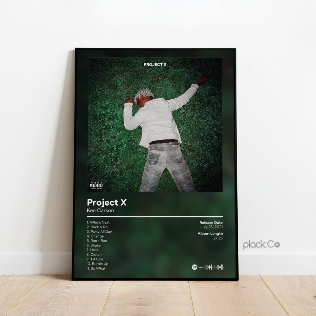 Ken Carson - Project X - Custom Album Wall Art | Ken Carson Shop