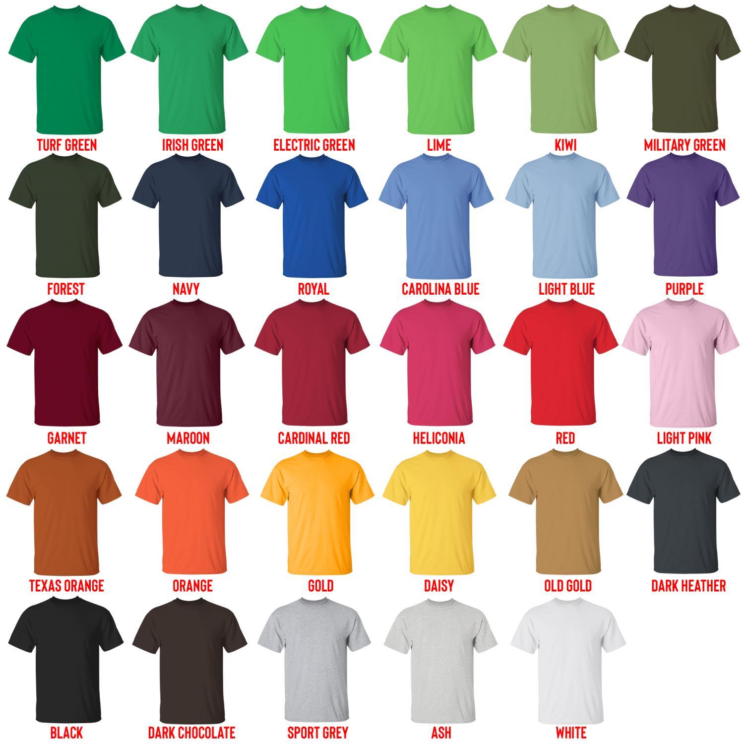 t shirt color chart - Ken Carson Shop
